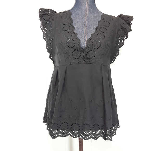 Anthropologie Tops - Maette short sleeve eyelet blouse